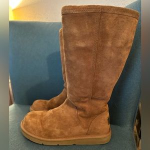 UGG Kenly Tall Chestnut Zip Up Boots Size 6